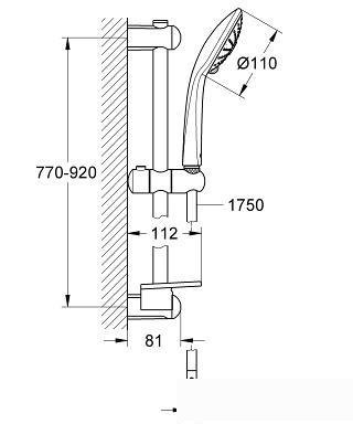 Душевой гарнитур Grohe Euphoria 110 Massage 27226001 (хром) - фото2