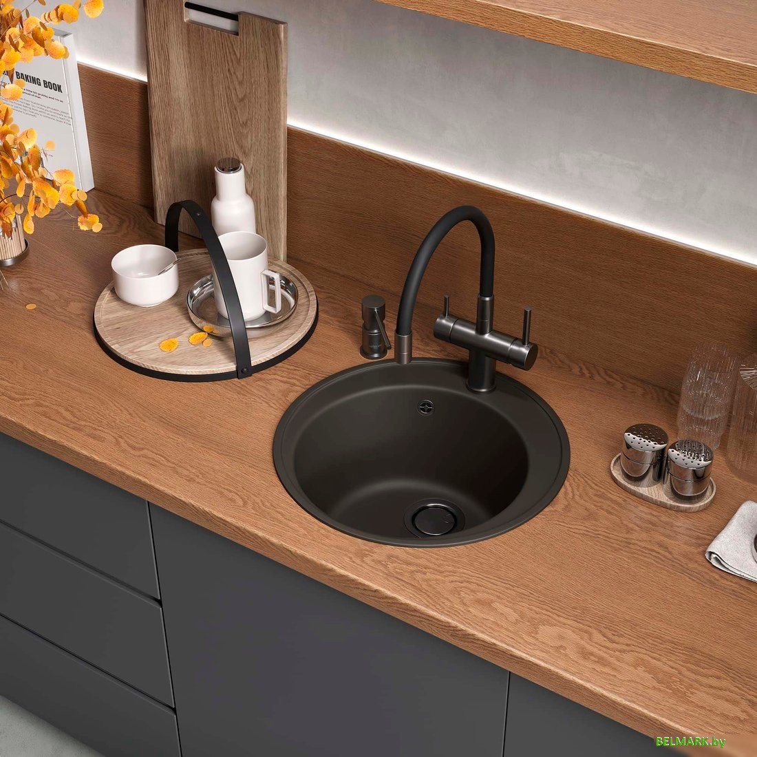 Кухонная мойка Reflexion Arena RF0148BL - фото