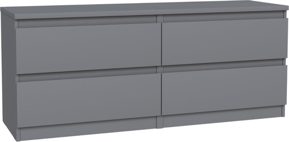 Тумба Mio Tesoro Кастор 4 ящика 2.03.03.100.4 (серый) - фото