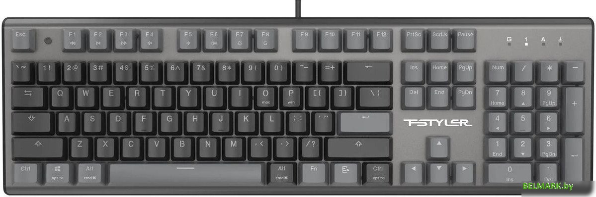 Клавиатура A4Tech Fstyler FS100 Neon (серый/черный) - фото2