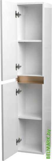 ЗОВ Шкаф-пенал для ванной Лира 150 LP150MW0MWGVG (бежевый глянец) - фото2