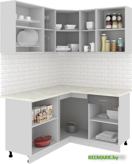 Угловая кухня Кортекс-мебель Корнелия Экстра 1.5x1.4м (дуб сонома/марсель) - фото2