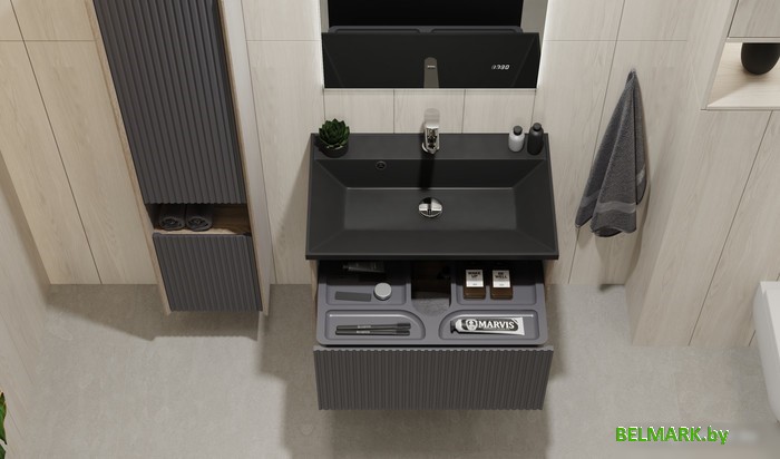 Jorno Тумба под умывальник Tossony 70 Toss.01.70/P/DS-A/JR (дуб самдал/антрацит) - фото2