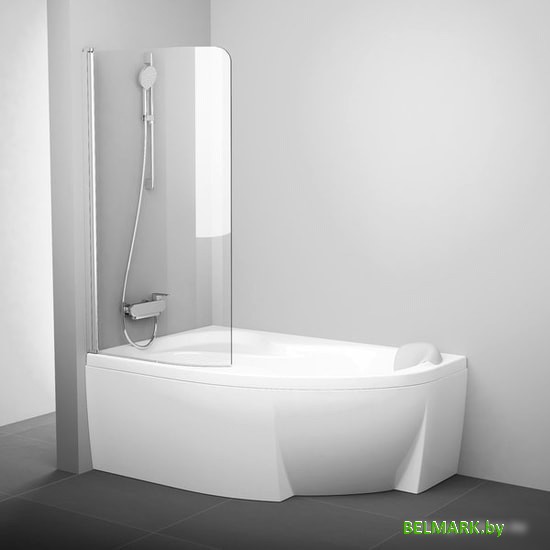 Шторка Ravak Rosa CVSK1 140/150 (серебристый/прозрачное) левая - фото