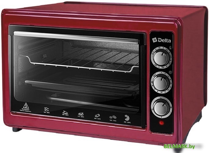 Мини-печь Delta D-0123 (бордовый) - фото