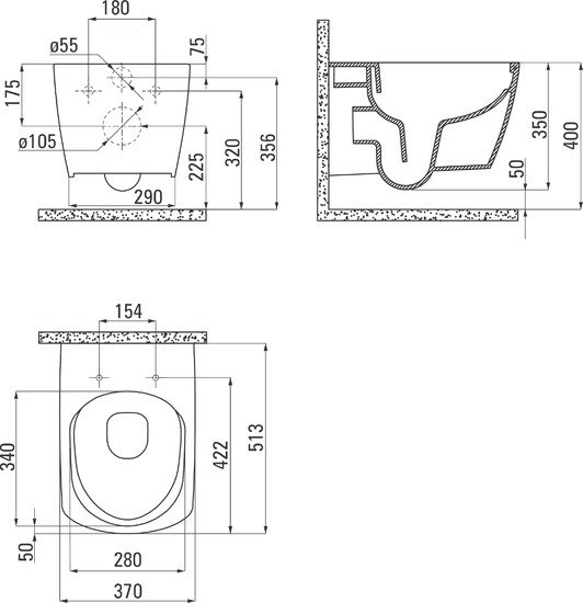 Унитаз Deante Anemon CDZ 6ZPW (без сиденья) - фото2