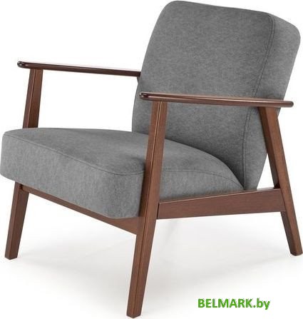 Интерьерное кресло Halmar Milano 1s tap. castel 93 (серый) - фото