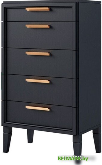 Комод Молодечномебель Charlie B-5 ВМФ-1523 (шафран) - фото