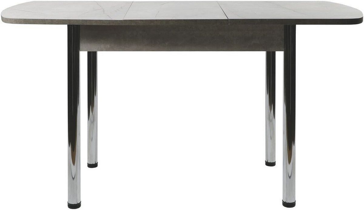 Кухонный стол ВВР Раздвижной пластиковый (каспий серый/прямое хром) - фото2