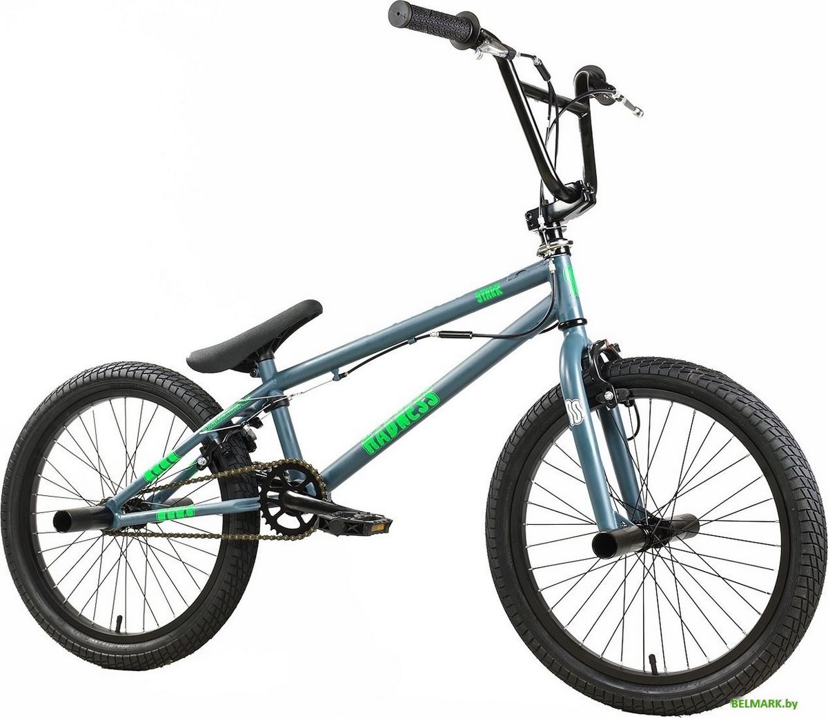Велосипед Stark Madness BMX 2 2025 (темно-серый/матовый зеленый/неон/черный) - фото2