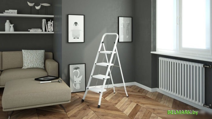 Лестница-стремянка Colombo Factotum 4 Steel G110L04W (4 ступени) - фото2