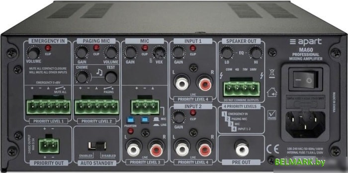 Трансляционный усилитель Apart Audio MA60 - фото2