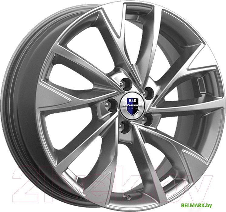 Литые диски K&K Роквуд (KC900) 17x7" 5x108мм DIA 65.1мм ET 33мм Дарк платинум - фото