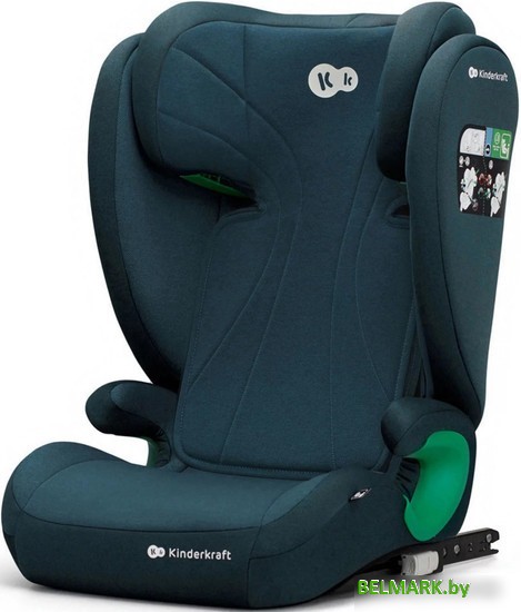 Детское автокресло KinderKraft Junior Fix I-size (зеленый изумруд) - фото