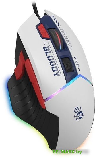 Игровая мышь A4Tech Bloody W95 Max Sports (белый/темно-синий) - фото2