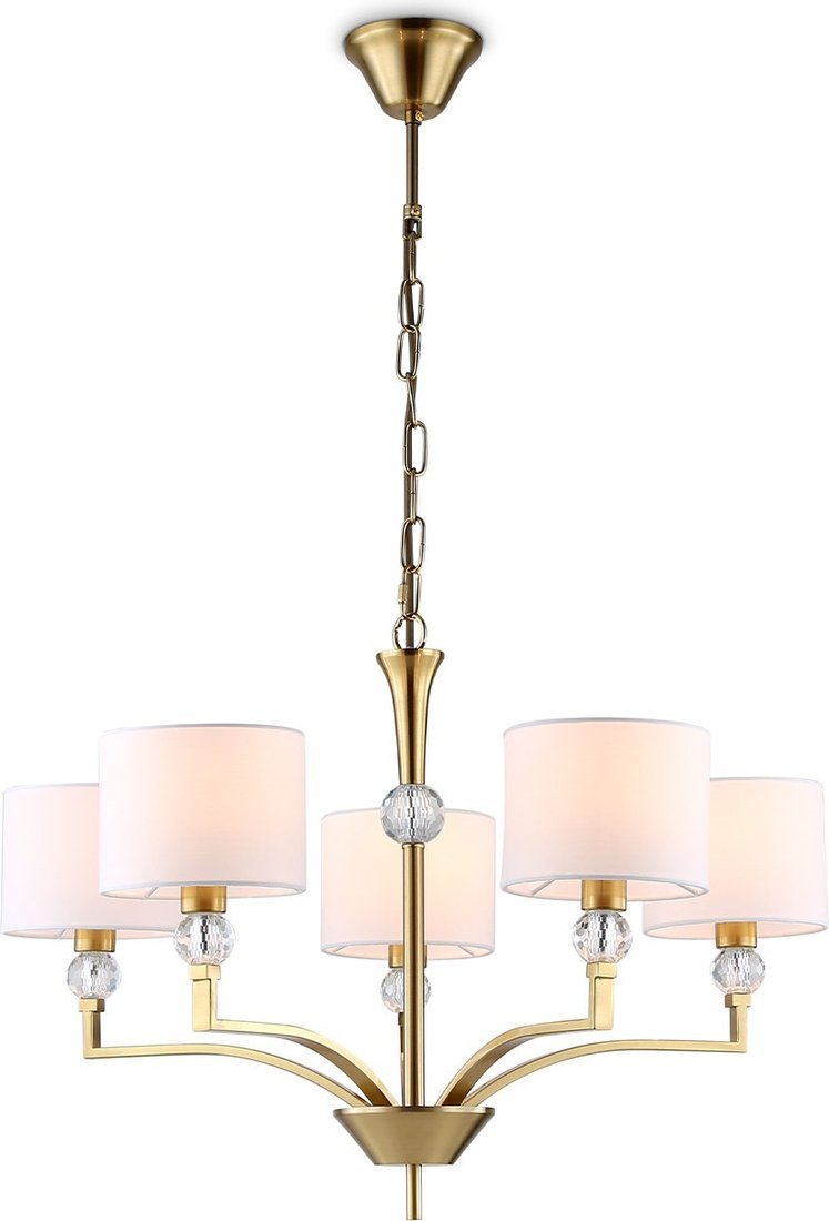 Подвесная люстра Ambrella LH71131/5 BS/WH (латунь/белый) - фото2