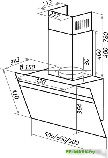 Кухонная вытяжка MAUNFELD Medway 60 (белый/сатин) - фото2