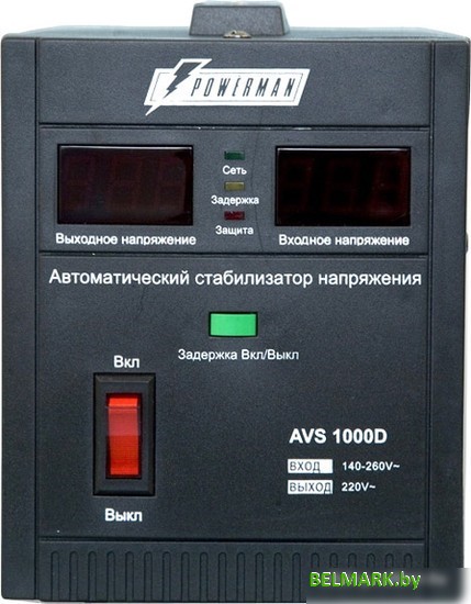 Стабилизатор напряжения Powerman AVS 1000D Black - фото