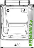 Контейнер для мусора ESE 120 л (синий) - фото2