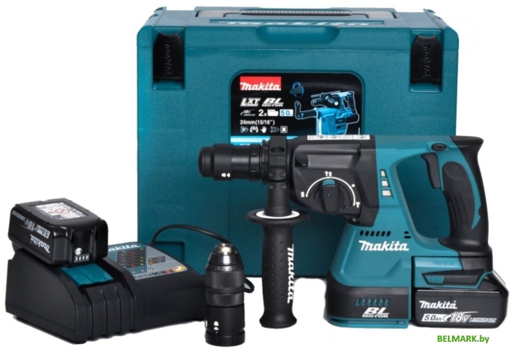 Перфоратор Makita DHR243RTJ (с 2-мя АКБ, кейс) - фото