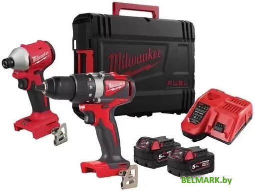 Milwaukee M18 BLPP2B3-502X 4933492846 (шуруповерт, винтоверт, 2 АКБ, кейс) - фото