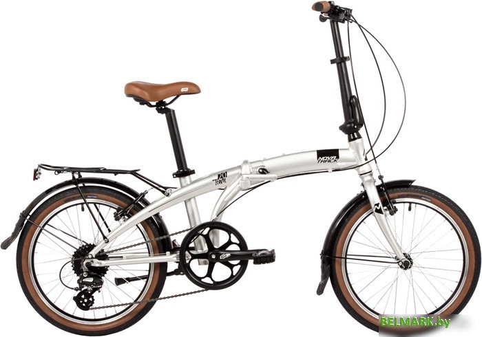 Велосипед Novatrack Town alloy 8 V 2024 (серебристый) - фото