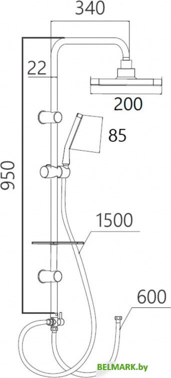 Душевая система Gross Aqua Edge GA9019 - фото2