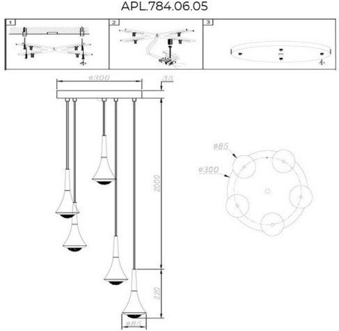 Подвесная люстра Aployt APL.784.06.05 - фото2