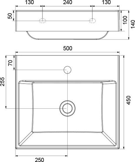 Умывальник Ravak Natural 500 XJO01250000 - фото2