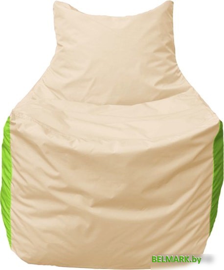 Кресло-мешок Flagman Фокс Ф2.1-141 (слоновая кость/салатовый) - фото2