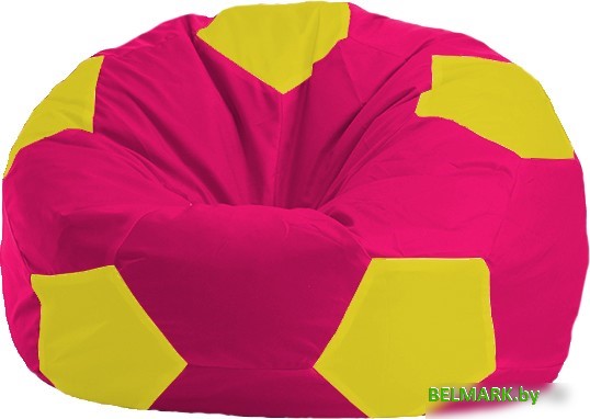 Кресло-мешок Flagman Мяч Стандарт М1.1-386 (малиновый/желтый) - фото