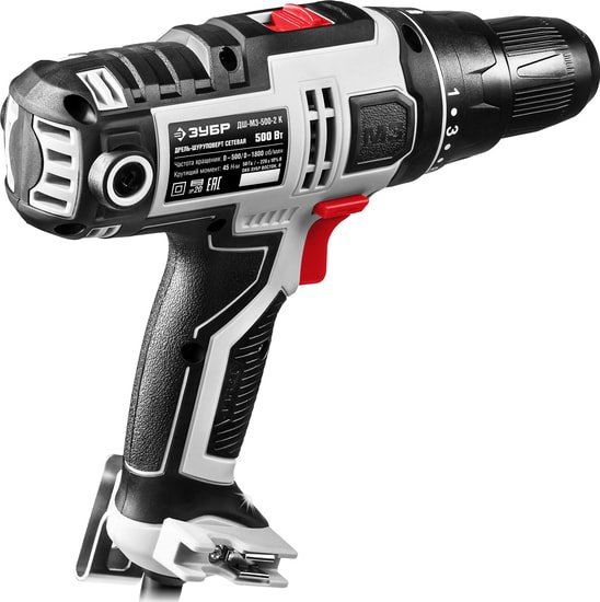 Дрель-шуруповерт Зубр ДШ-М3-500-2 (без кейса) - фото2