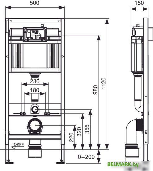 Инсталляция для унитаза Tece 9.400.414 - фото2