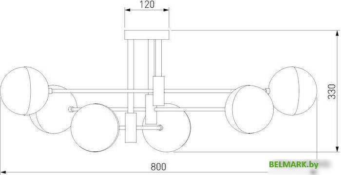 Люстра средней высоты Евросвет Nuvola 70129/6 (хром) - фото2
