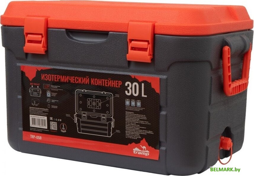 Термобокс TRAMP TRP-058 30л (черный/оранжевый) - фото