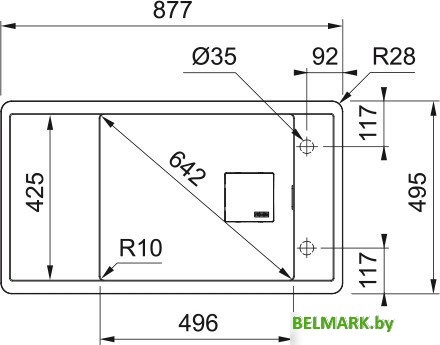 Кухонная мойка Franke Fresno FSG 611-88 114.0721.148 (матовый черный) - фото2