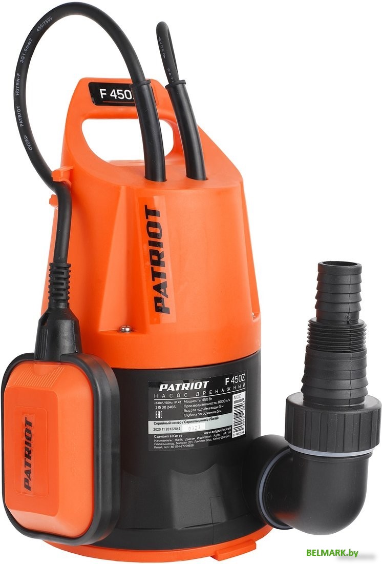 Дренажный насос Patriot F 450 Z - фото2
