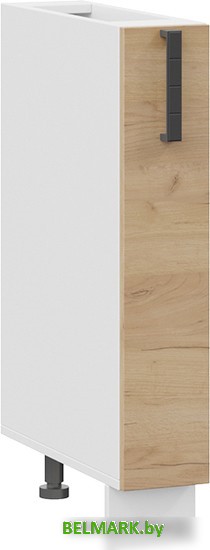 Шкаф напольный Трия Детройт 1Н15К (белый/дуб крафт золотой) - фото