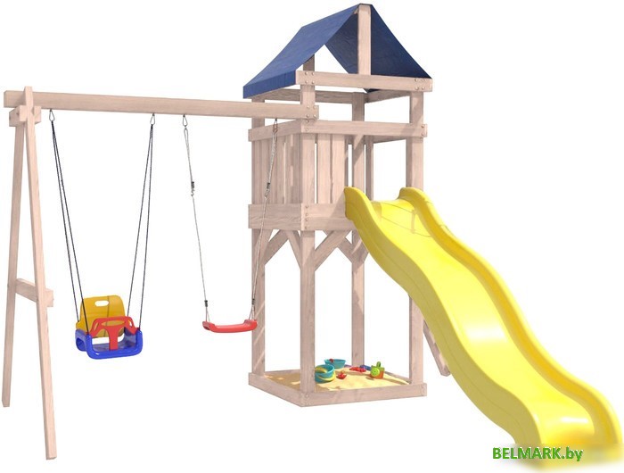 Игровой комплекс National Tree Company С качелями лодочка IgroWoods ДКНП-5 (не окрашен) - фото