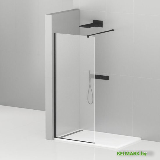 Душевая стенка Cezares LIBERTA-L-1-140-C-NERO - фото