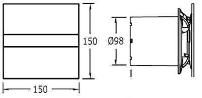 Вытяжной вентилятор CATA E-100 GTH BK - фото2