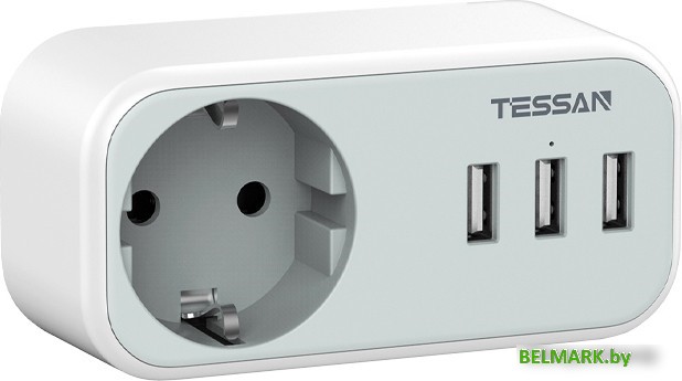 Сетевой фильтр Tessan TS-329 (серый) - фото