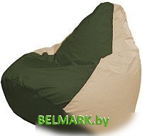 Кресло-мешок Flagman Груша Мега XXXL Г3.1-54 (темно-оливковый/светло-бежевый) - фото
