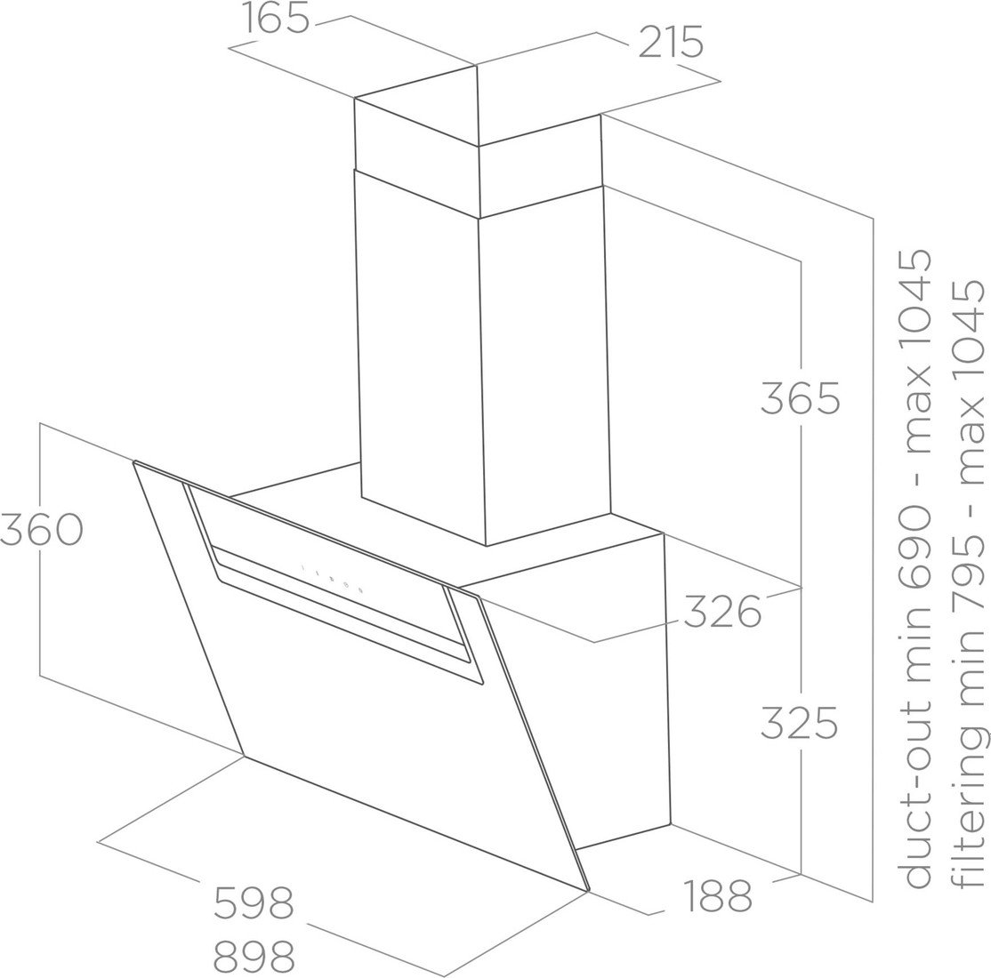 Кухонная вытяжка Elica Sheen S BL/A/60 PRF0166928 - фото2