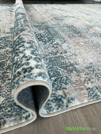 Ковер для жилой комнаты Radjab Carpet Бьянка прямоугольник D057A 7615RK-b 2x2.9 (cream shirink/blue fdy) - фото2