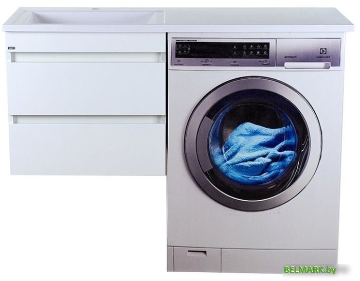 Мебель для ванных комнат Misty Тумба с умывальником Фостер 55 Э-Фос01055-012Я + Гавана 120 L - фото