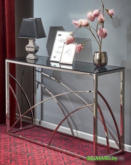 Консольный стол Halmar KN-5 (дымчатый/серебристый) - фото
