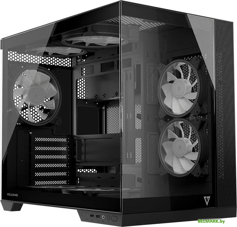Корпус MODECOM Volcano Panorama Apex ARGB 5F Midi (темно-серый) - фото2