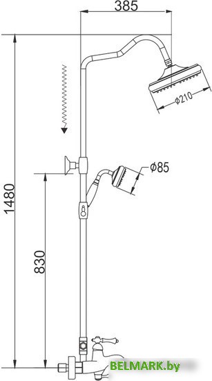 Душевая система Rose R0136Q - фото2