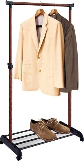 Стойка для одежды Sheffilton CH-4345 911201 (черный/темный орех) - фото